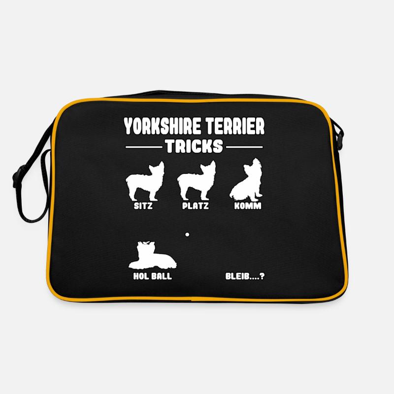 Witziges Hundehalter Yorkshire Terrier Tricks Retro Tasche