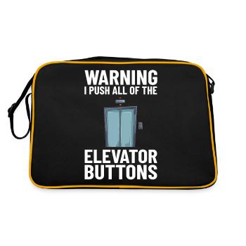 Elevator Elevator System Technician Elevator Lift - Retro Bag - black/gold - Back