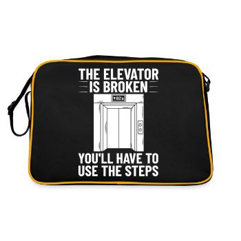 Elevator Elevator System Technician Elevator Lift - Retro Bag - black/gold - Back