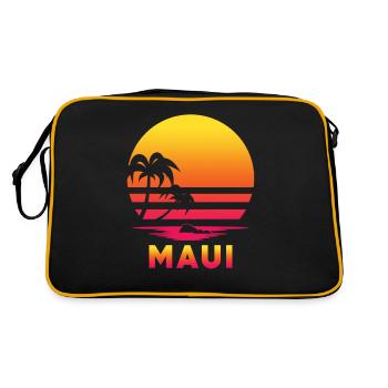Maui Retro Strand - Retro Tasche - Schwarz/Gold - Hinten