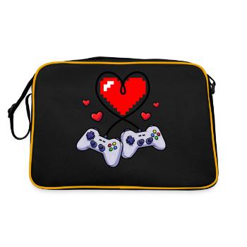 Jeux vidéo Couples Saint-Valentin - Sac Retro - noir/or - Dos