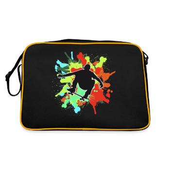 Skateboard Freestyle - Sac Retro - noir/or - Dos