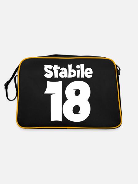 18 Geburtstag Junge Geschenk lustig 18. Ehrentag - Retro Tasche - Schwarz/Gold