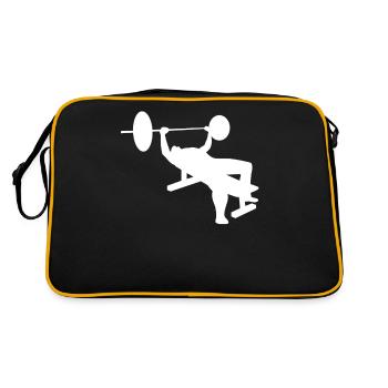 Bodybuilder Power Sport Bench Press Cadeau - Sac Retro - noir/or - Dos