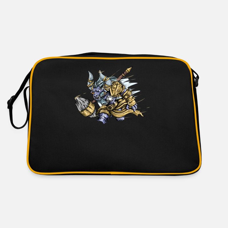 Minotaur I Mythical creature ancient Greece motif - Retro Bag - black/gold