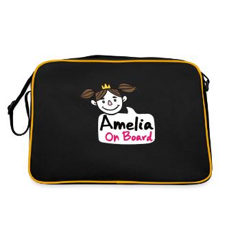 Amelia à bord - Sac Retro - noir/or - Dos