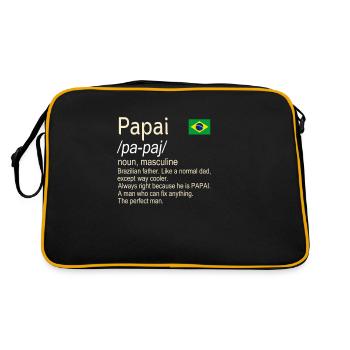 Papai Père brésilien Définition du dictionnaire - Sac Retro - noir/or - Dos