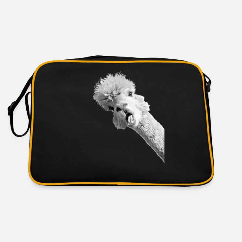 Alpaca Lama Heart Love Design Gift Retro Bag