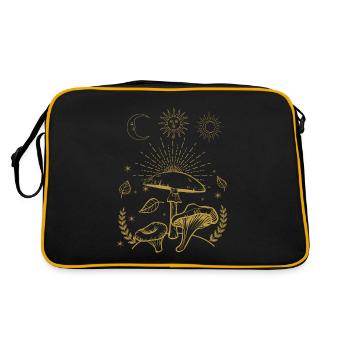Dark Academia Champignons spirituels - Sac Retro - noir/or - Dos