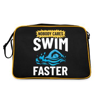 Schwimmen Trainer Pool Schwimmer Lektion - Retro Tasche - Schwarz/Gold - Hinten