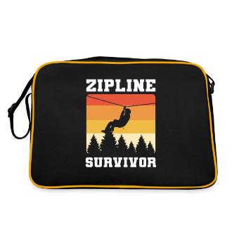 Tyrolienne Survivor Zip Lining Ziplining - Sac Retro - noir/or - Dos
