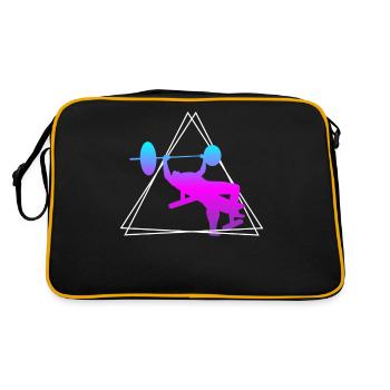 Bodybuilder Power Sport Bench Press Retro Cadeau - Sac Retro - noir/or - Dos