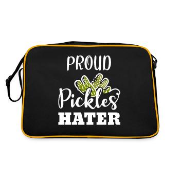 Fier Concombre Hater Anti-Vegan Food Rel - Sac Retro - noir/or - Dos