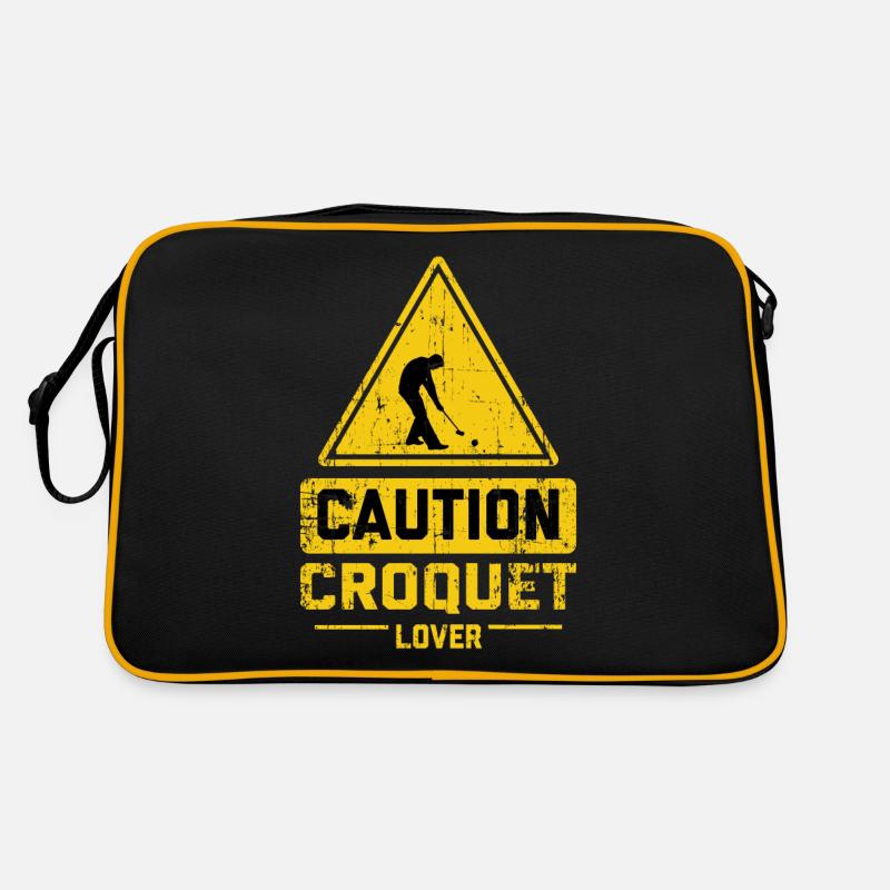 CAUTION CROQUET LOVER Retro Tasche