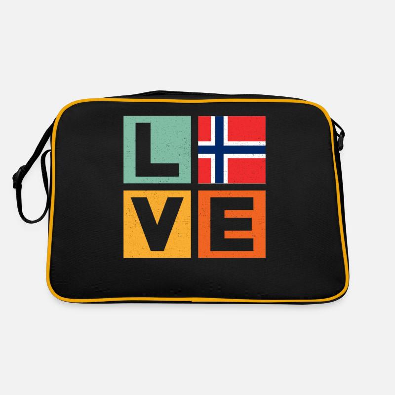 Norwegen Liebe Retro Tasche