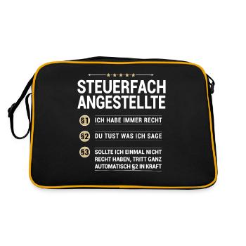 Tax clerk Profession own paragraphs - Retro Bag - black/gold - Back