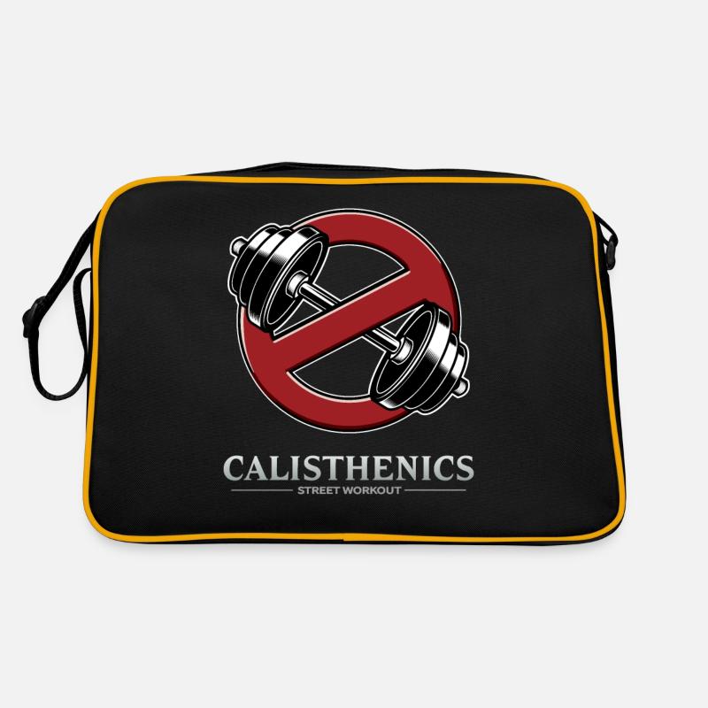 NO WEIGHTS ALLOWED - CALISTHENICS - Street Workout - Retro Tasche - Schwarz/Gold