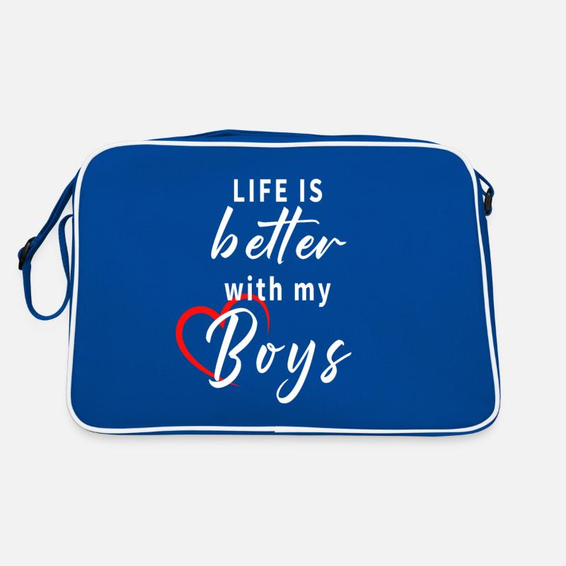 Das Leben ist besser mit meinem Jungs Retro Tasche