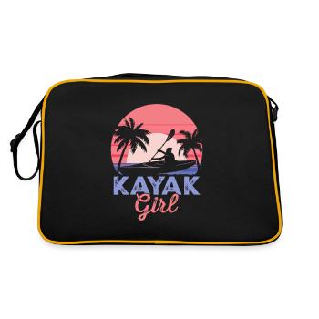 Kayak Fille Canoë Kayak Drôle d’Aviron - Sac Retro - noir/or - Dos