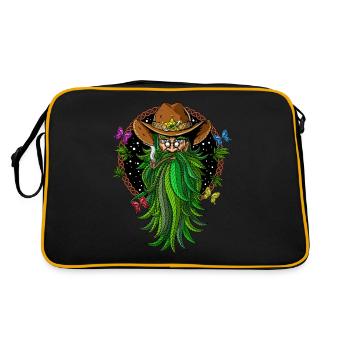 Weed Cowboy Stoner - Sac Retro - noir/or - Dos