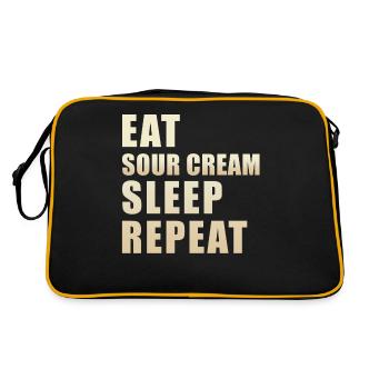 Crème aigre - Sac Retro - noir/or - Dos