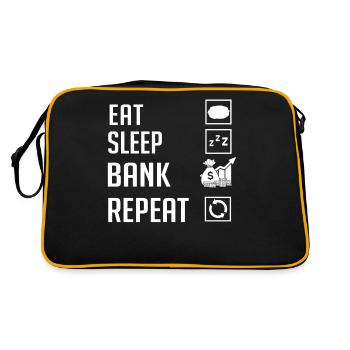 Retired Banker Investment Banking Money Bank - Retro Bag - black/gold - Back