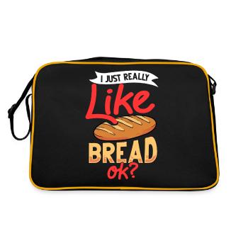 Bread Baker Baking Bread Baker Beginner - Retro Bag - black/gold - Back