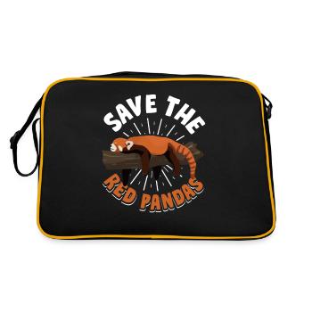 Panda roux Panda Ours - Sac Retro - noir/or - Dos