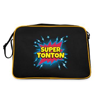 Super Tonton super héro supertonton - Sac Retro - noir/or - Dos