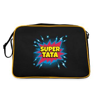 Super Tapa super héro supertata - Sac Retro - noir/or - Dos