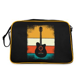 Guitare Rock Musique pour Guitaristes Rétro Vintage - Sac Retro - noir/or - Dos