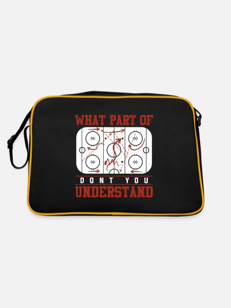 Entraîneur de tactiques de hockey sur glace Drôle de cadeau Hockey sur glace - Sac Retro - noir/or - Dos