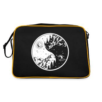 Moon Sun Circle Darkness and Light - Retro Bag - black/gold - Back