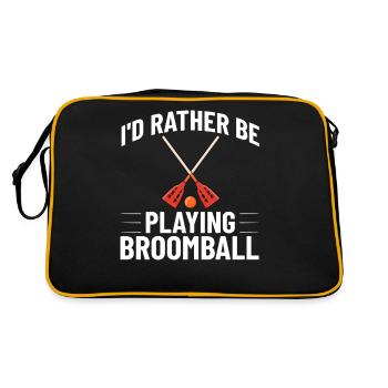 Broomball Stock Jeu de joueur de balle Jeu de joueur - Sac Retro - noir/or - Dos