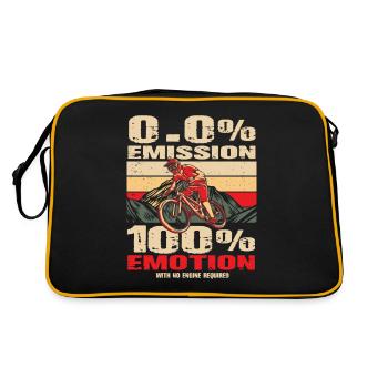 Fahrrad Radfahrer Mountainbike Radsport - Retro Tasche - Schwarz/Gold - Hinten