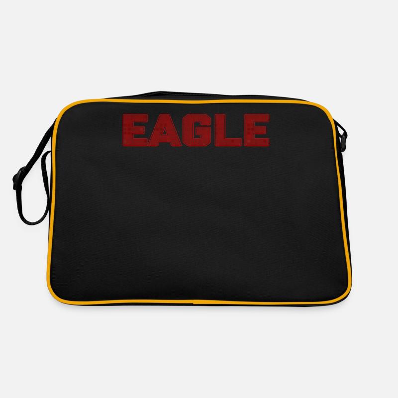 Conception de texte en pointillés Eagle Sac Retro