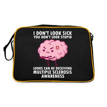 I Don't Look Sick Multiple Sclerosis Gift - Retro Bag - black/gold - Back