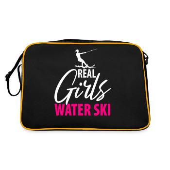 Water Skis Waterskiing Waterskiers Ladies Mother - Retro Bag - black/gold - Back