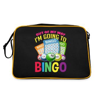 Bingo - Retro Tasche - Schwarz/Gold - Hinten