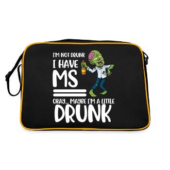 Je ne suis pas ivre, j’ai la sclérose en plaques MS Cadeau - Sac Retro - noir/or - Dos