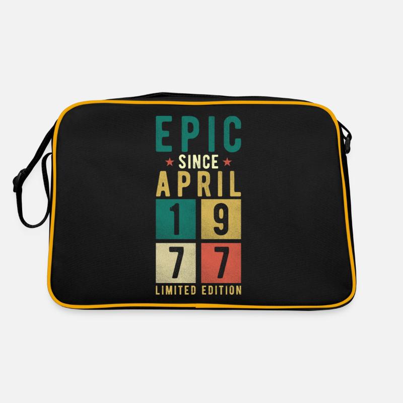 Geburtstag April 1977 Retro Tasche
