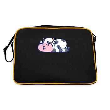 Vache endormie - Sac Retro - noir/or - Dos