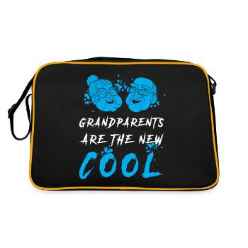 Grandparents Seniors Saying - Retro Bag - black/gold - Back