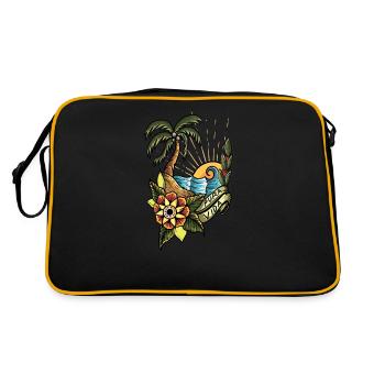 Pura Vida I Costa Rica motif for Tico's creoles - Retro Bag - black/gold - Back
