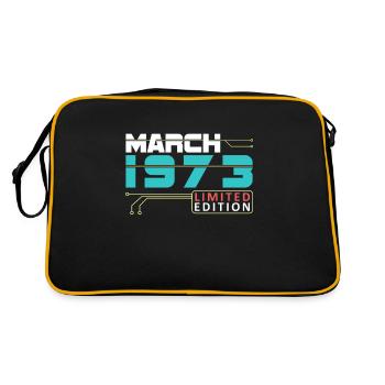 March 1973 - Birthday in March - Retro Bag - black/gold - Back