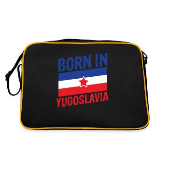 Né en Yougoslavie USA - Sac Retro - noir/or - Dos