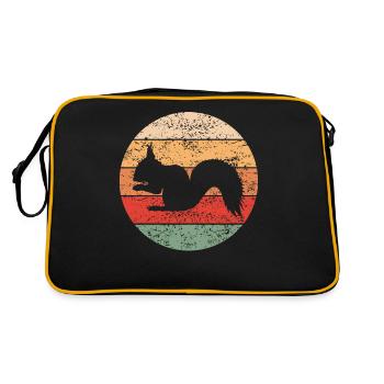 Squirrel Forest Animals Animal Lover Gift - Retro Bag - black/gold - Back