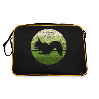 Squirrel Forest Animals Animal Lover Gift - Retro Bag - black/gold - Back