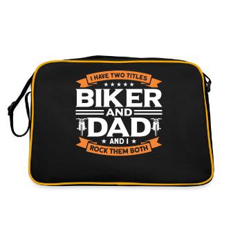 Moto Disant Biker Cadeau moto - Sac Retro - noir/or - Dos