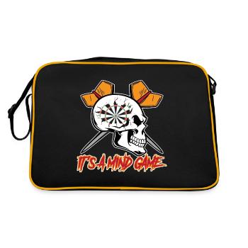 Fléchettes disant C’est un jeu d’ avec flèche de fléchette - Sac Retro - noir/or - Dos